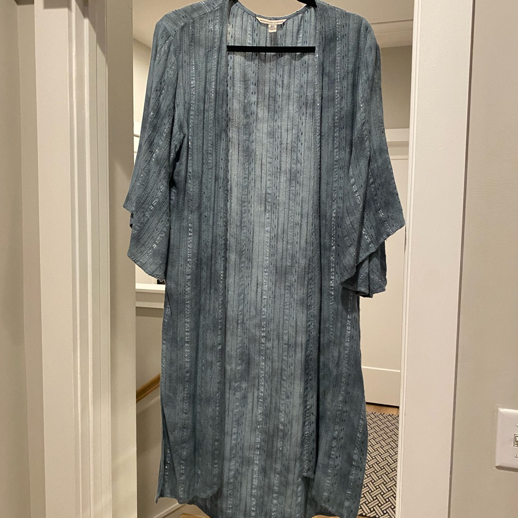Duster With Metallic Thread